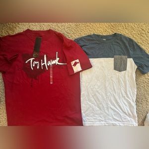 Lot 2 new boys large tshirts large Tony hawk urban pipeline skateboarding shirts